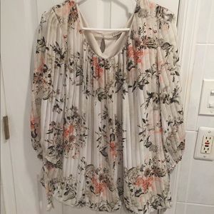 Long sleeved floral blouse